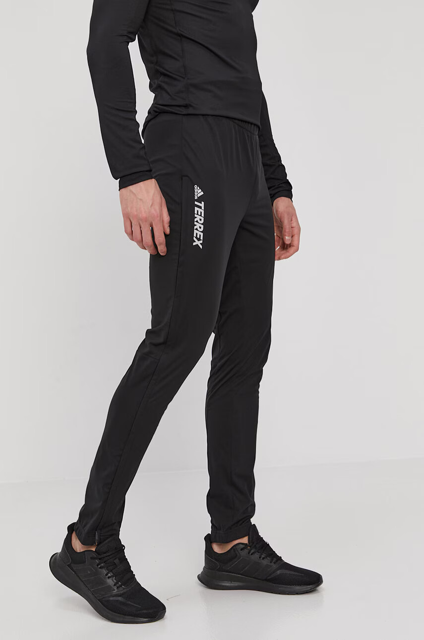 adidas Performance Панталон FT9980 мъжки в черно с принт - Pepit.bg