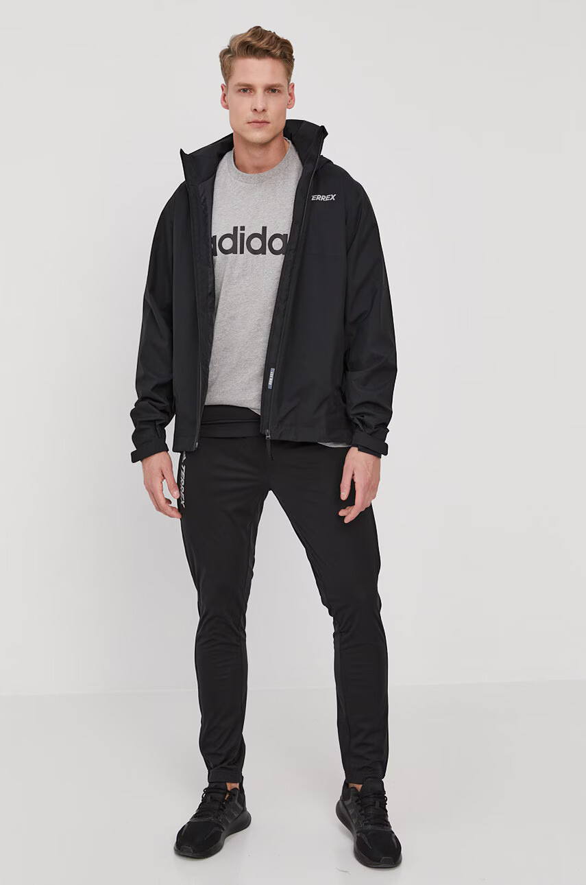 adidas Performance Панталон FT9980 мъжки в черно с принт - Pepit.bg
