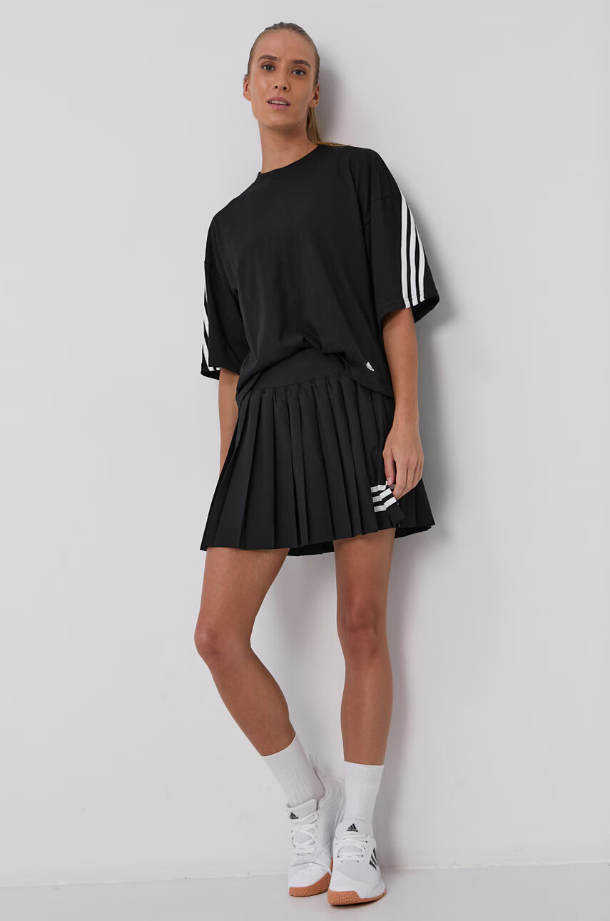 adidas Performance Пола GL5468 в черно къс модел разкроен модел - Pepit.bg