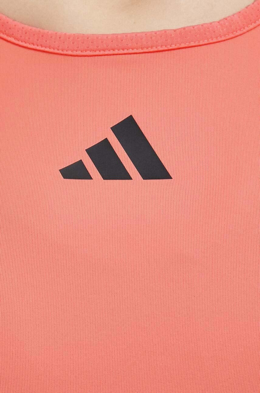 adidas Performance Рокля в оранжево къс модел със стандартна кройка - Pepit.bg