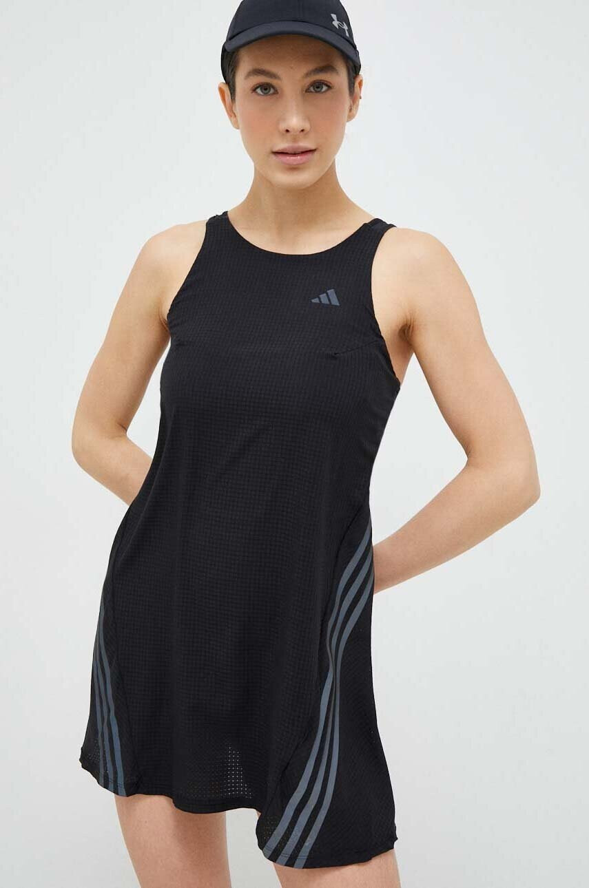 adidas Performance Рокля в черно къс модел разкроен модел - Pepit.bg