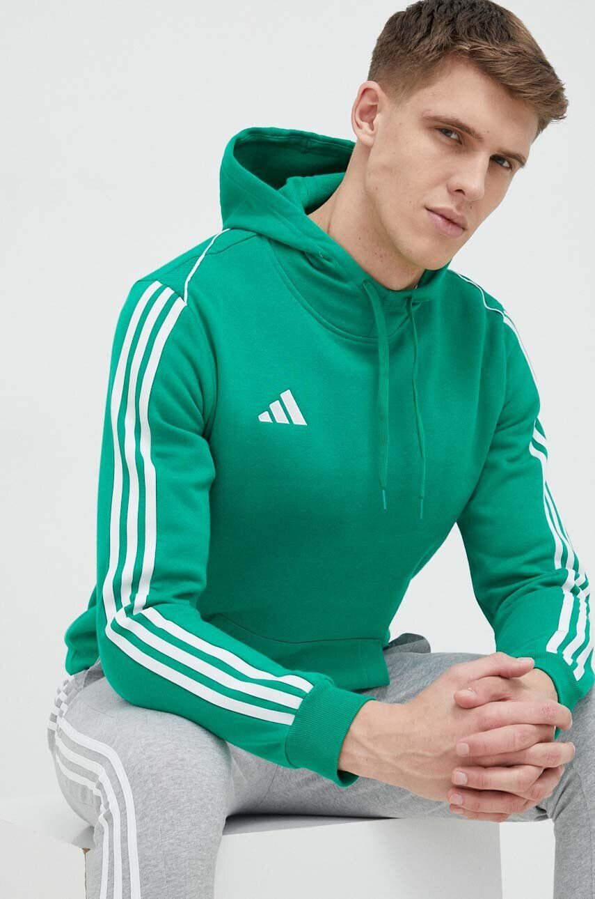 adidas Performance Спортен суичър Tiro 23 в зелено с качулка с апликация - Pepit.bg