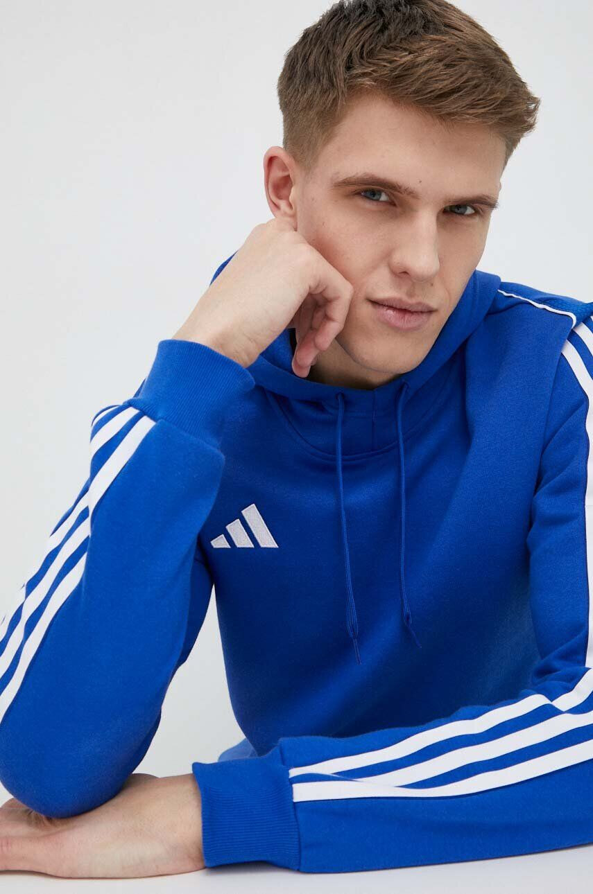 adidas Performance Спортен суичър Tiro 23 в синьо с качулка с апликация - Pepit.bg