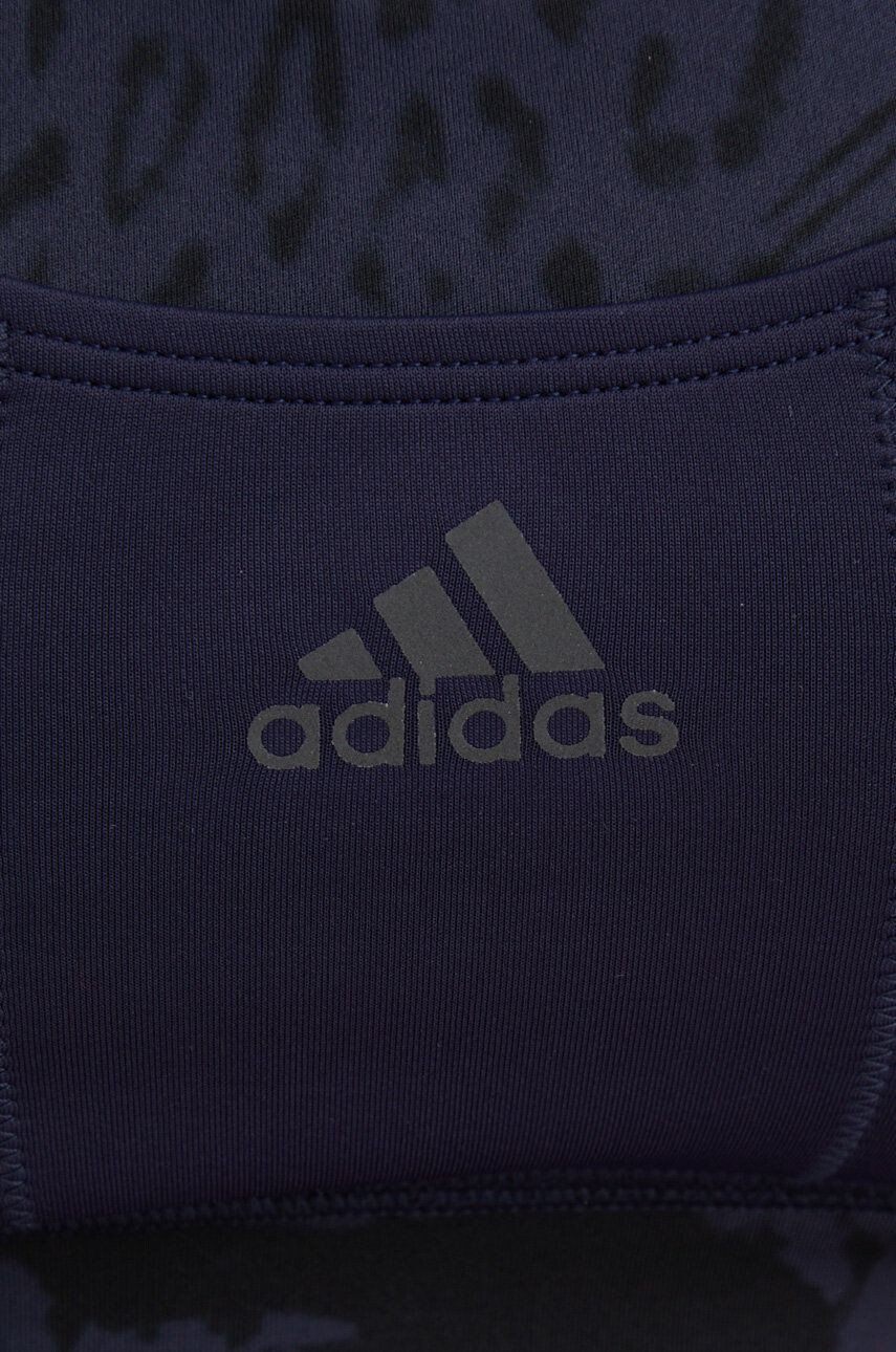 adidas Performance Спортен сутиен в тъмносиньо с десен - Pepit.bg