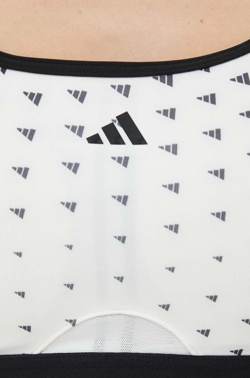 adidas Performance Спортен сутиен AeroReact В бяло с десен - Pepit.bg