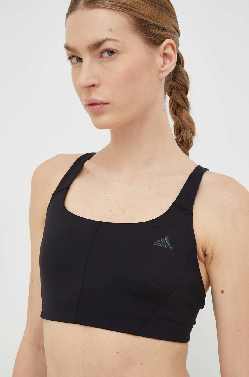 adidas Performance Спортен сутиен CoreFlow в черно с изчистен дизайн - Pepit.bg