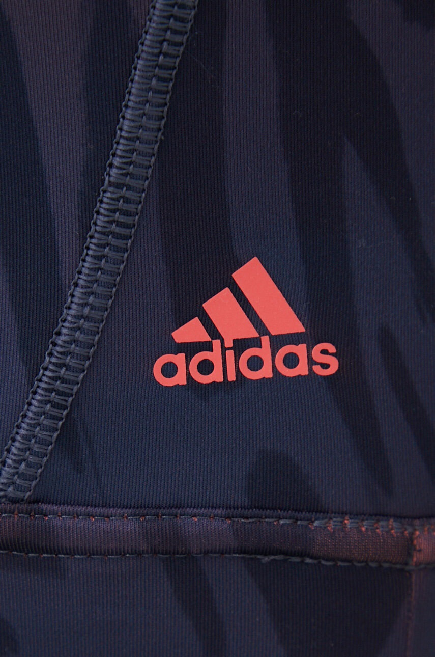 adidas Performance Спортен сутиен HA4324 в тъмносиньо с десен - Pepit.bg