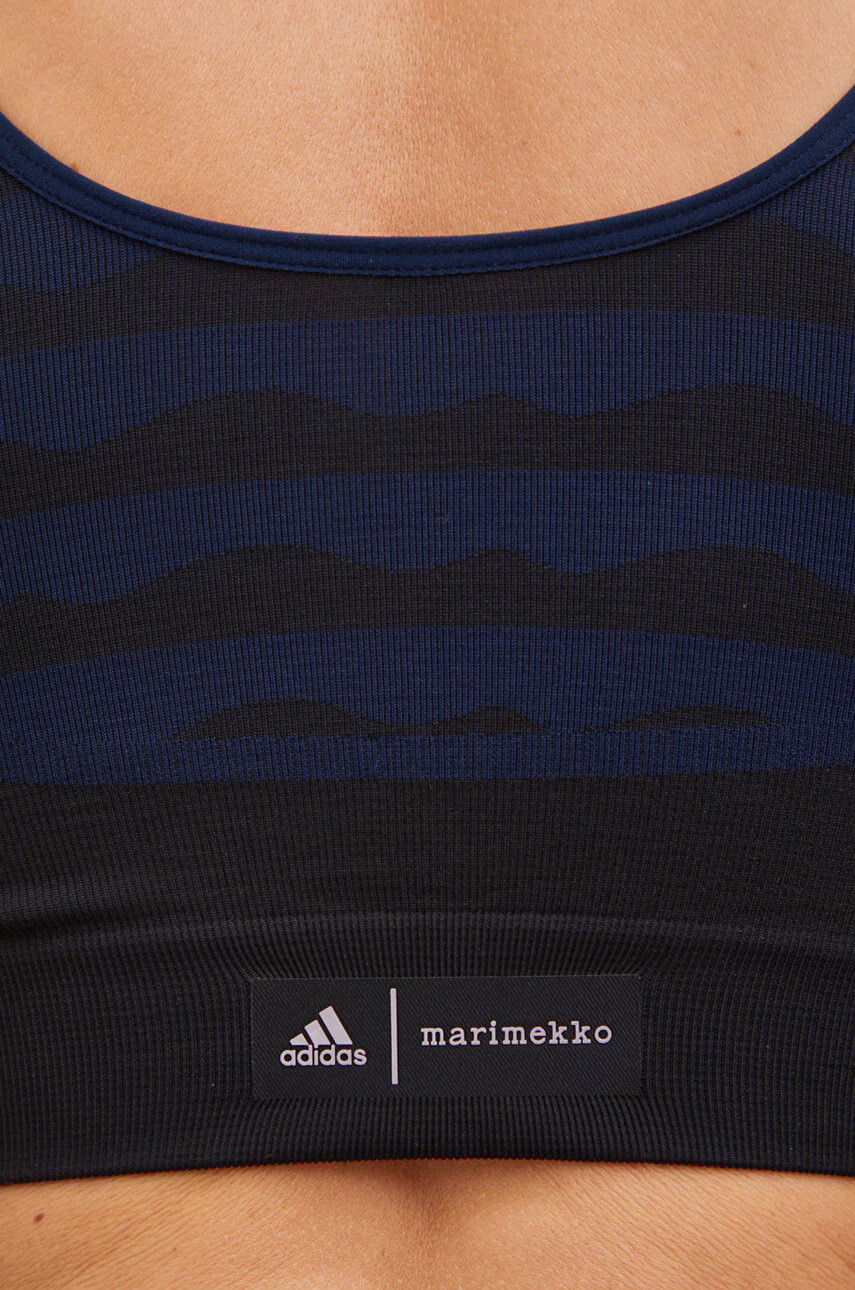 adidas Performance Спортен сутиен Marimekko в тъмносиньо с десен - Pepit.bg