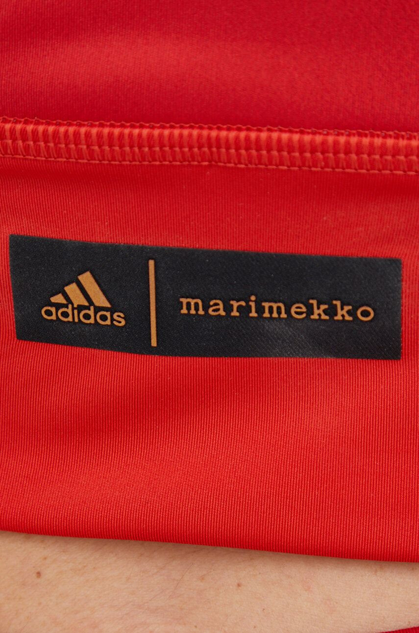 adidas Performance Спортен сутиен Marimekko в червено с десен - Pepit.bg