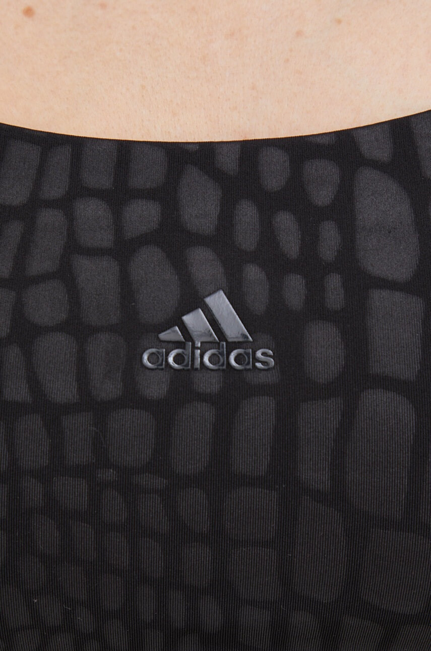 adidas Performance Спортен сутиен Powerimpact в черно с десен - Pepit.bg