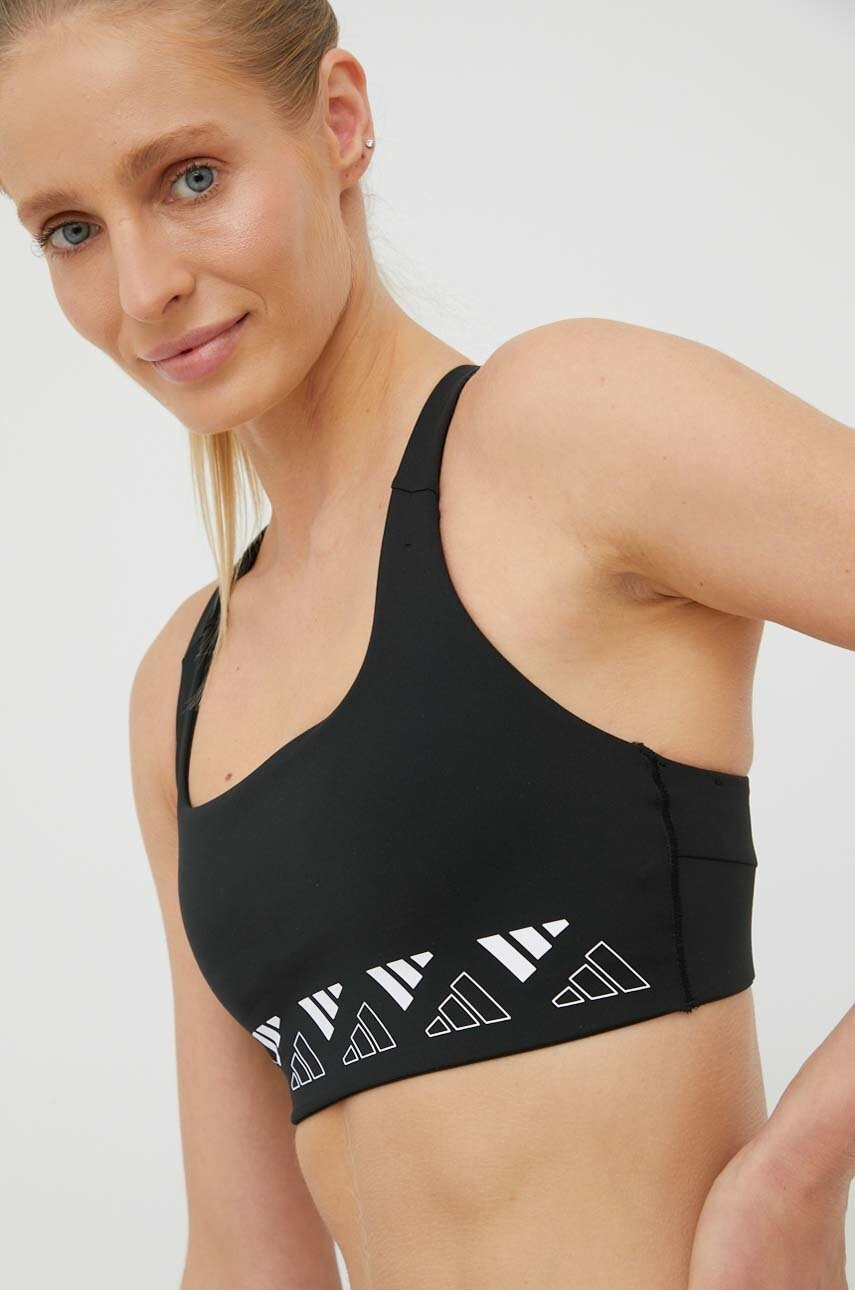 adidas Performance Спортен сутиен Powerimpact HD7691 в черно - Pepit.bg
