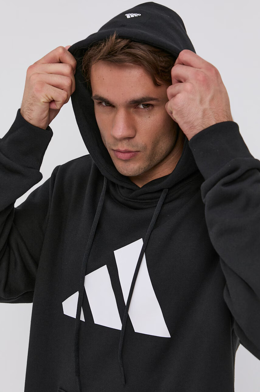 adidas Performance Суичър мъжки в черно с принт - Pepit.bg