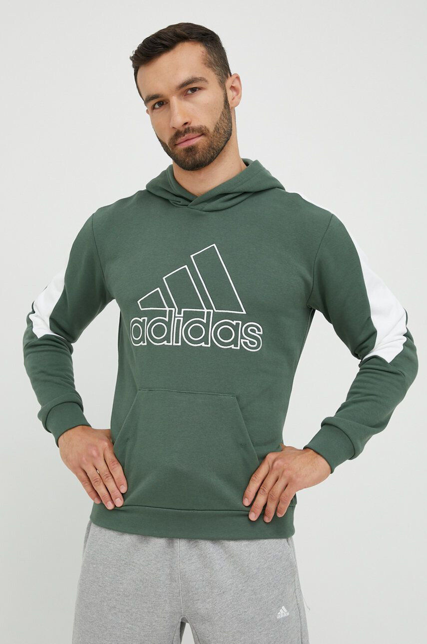 adidas Performance Суичър в зелено с апликация - Pepit.bg