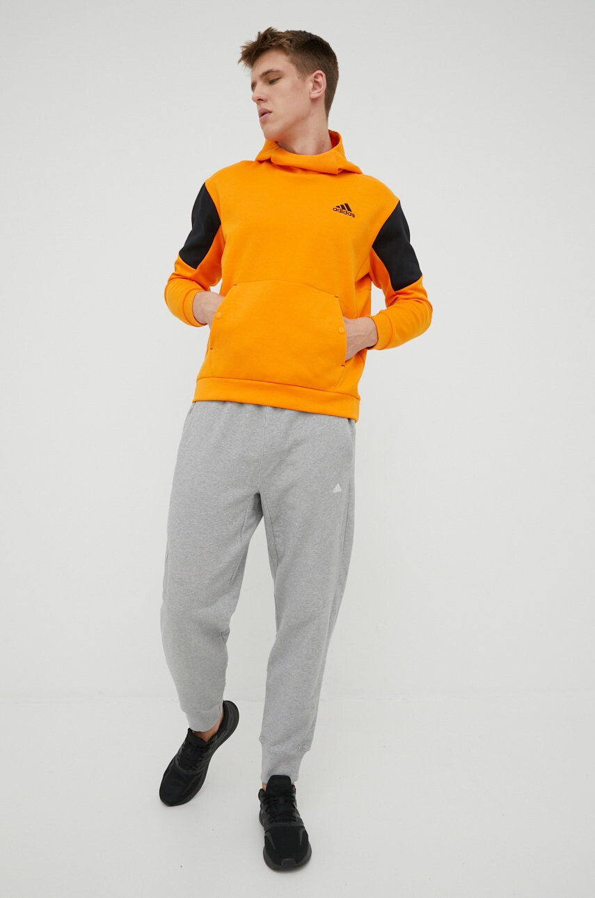 adidas Performance Суичър HE9819 в оранжево с принт - Pepit.bg