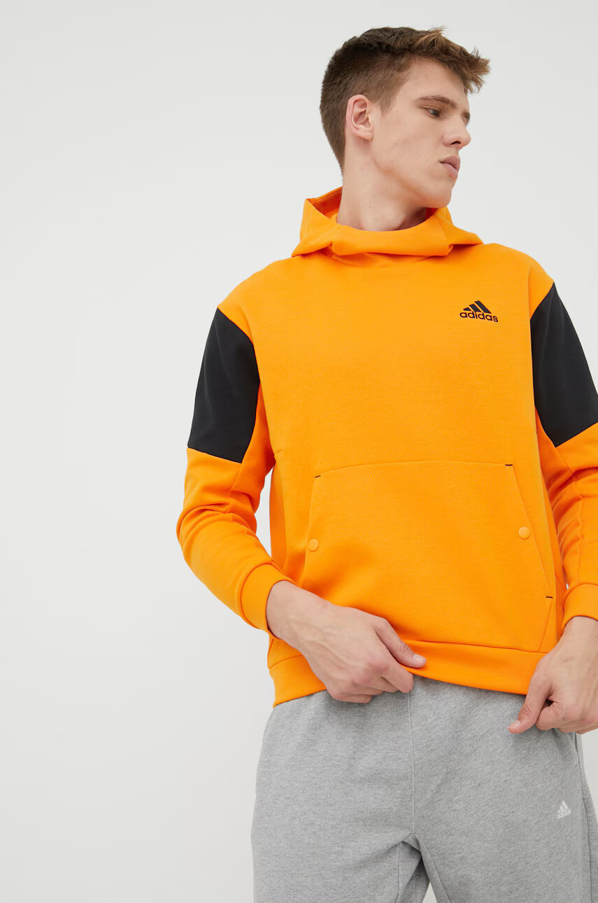 adidas Performance Суичър HE9819 в оранжево с принт - Pepit.bg