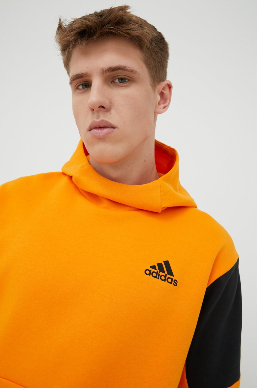 adidas Performance Суичър HE9819 в оранжево с принт - Pepit.bg