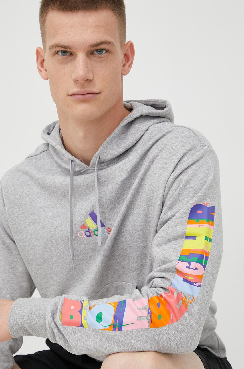 adidas Performance Суичър Pride в меланж на сиво - Pepit.bg