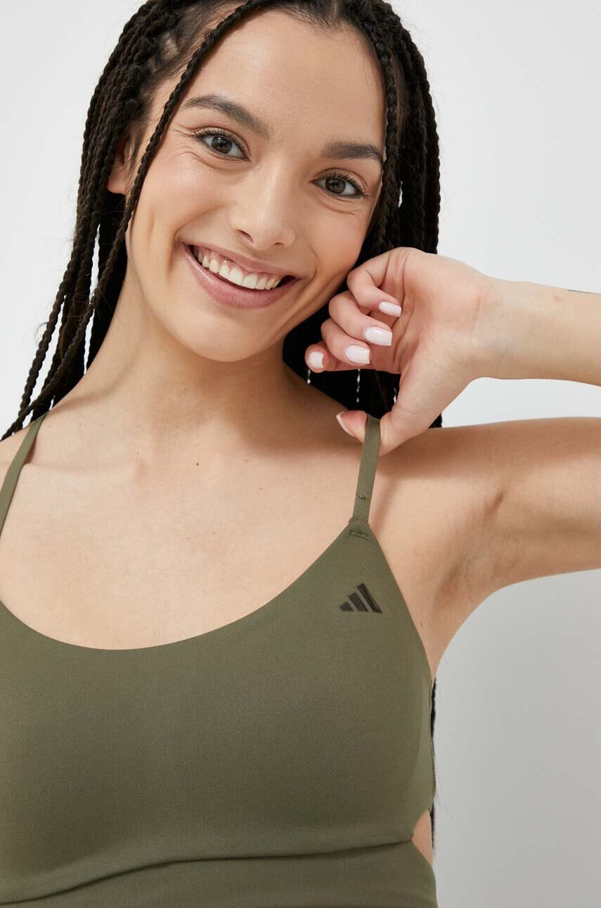 adidas Performance Сутиен за йога в зелено с изчистен дизайн - Pepit.bg
