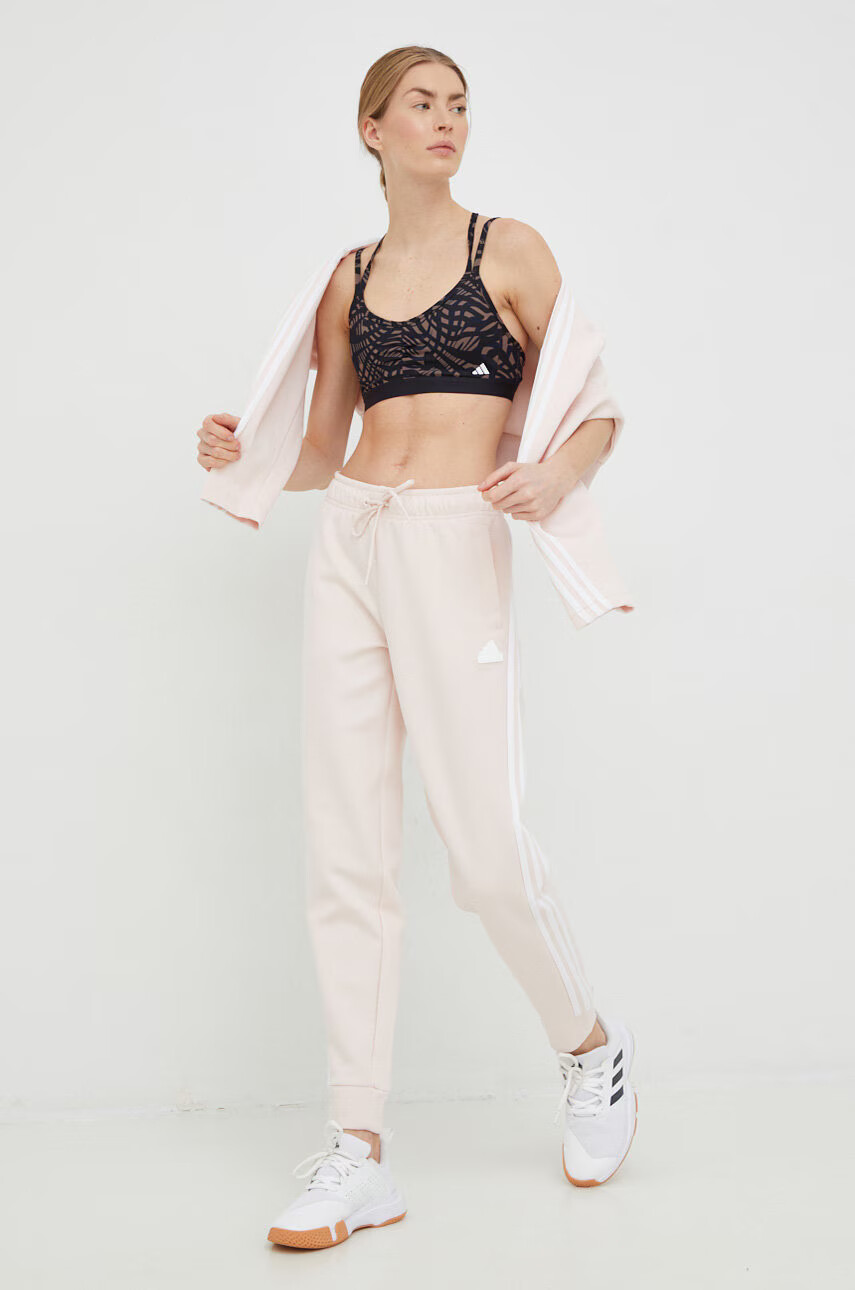 adidas Performance Сутиен за йога Yoga Essentials в черно с десен - Pepit.bg