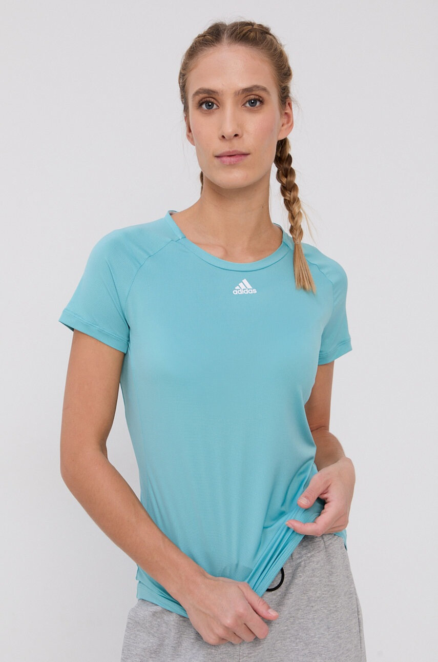 adidas Performance Тениска дамска в тюркоазено - Pepit.bg