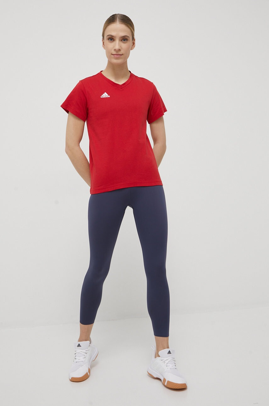 adidas Performance Тениска Entrada 22 HC0441 дамска в червено - Pepit.bg