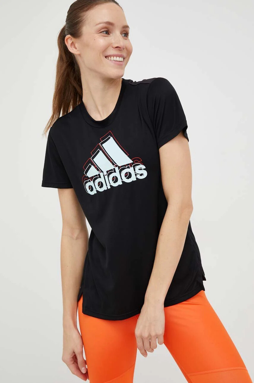 adidas Performance Тениска за бягане Brand Love в черно - Pepit.bg