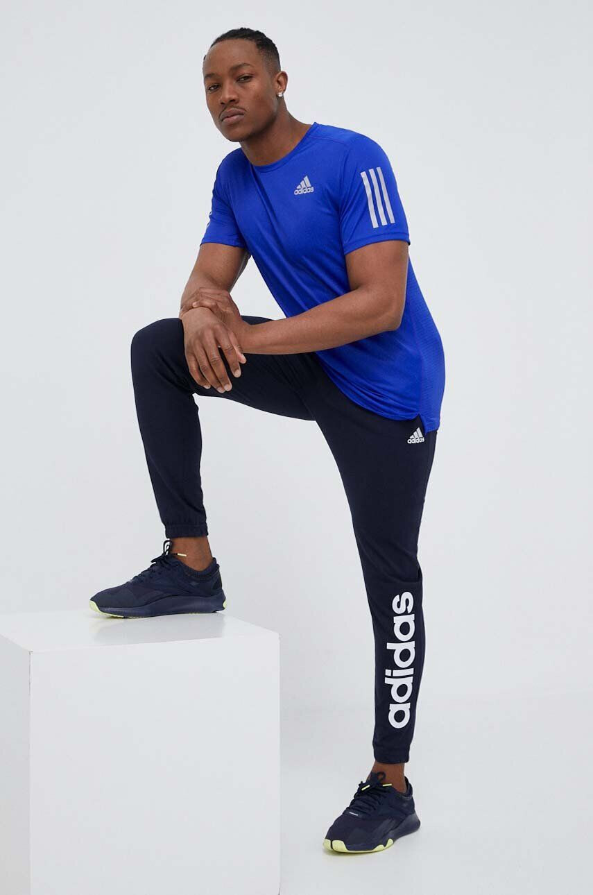 adidas Performance Тениска за бягане Own the Run в синьо с принт - Pepit.bg