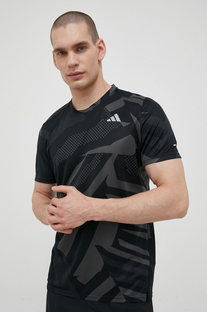 adidas Performance Тениска за бягане Own the Run Seasonal в черно с десен - Pepit.bg