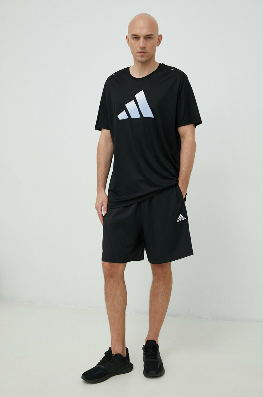 adidas Performance Тениска за бягане Run Icons В черно с принт - Pepit.bg