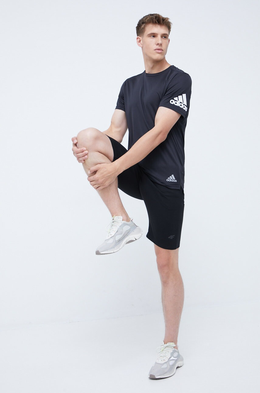 adidas Performance Тениска за бягане Run It HB7470 в черно с принт - Pepit.bg