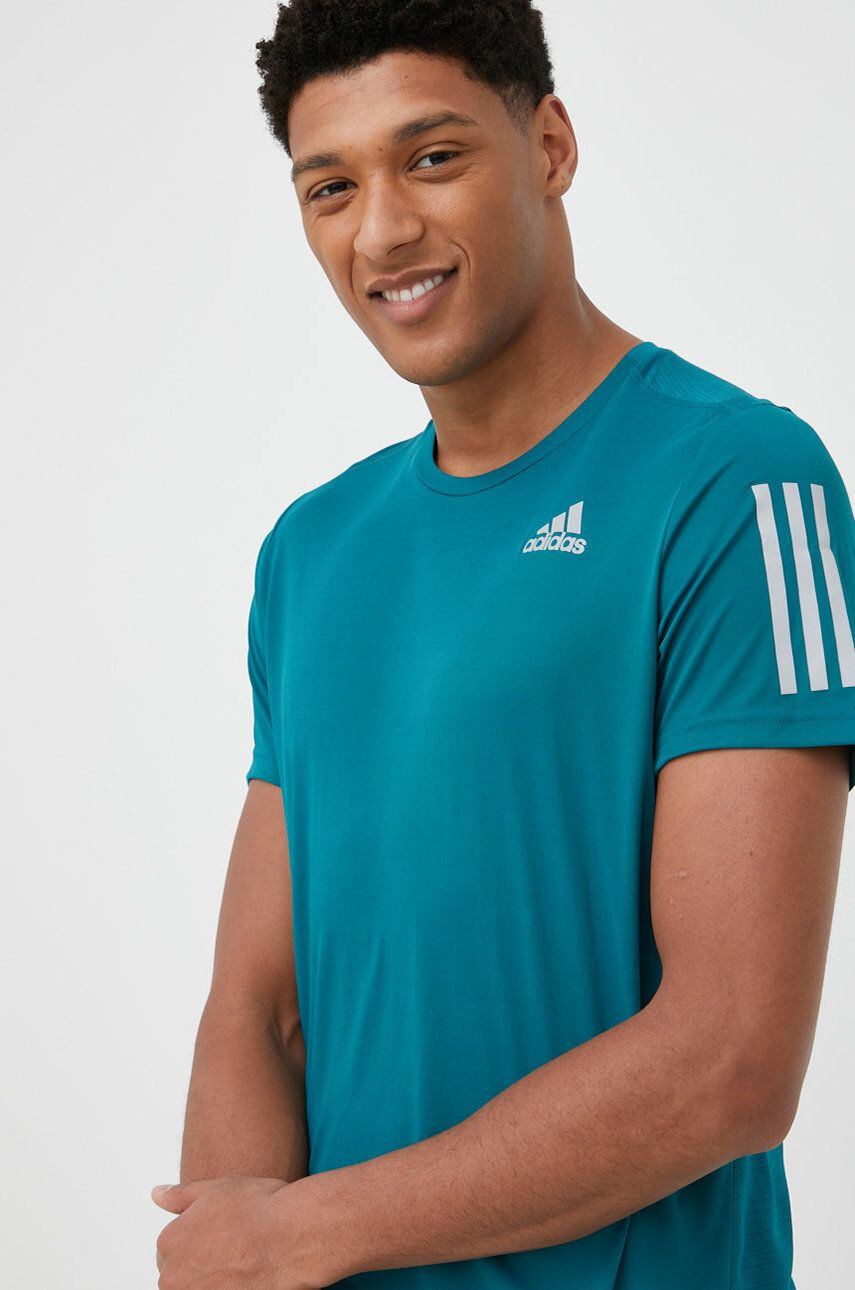 adidas Performance Тениска за бягане Own The Run в оранжево с принт - Pepit.bg