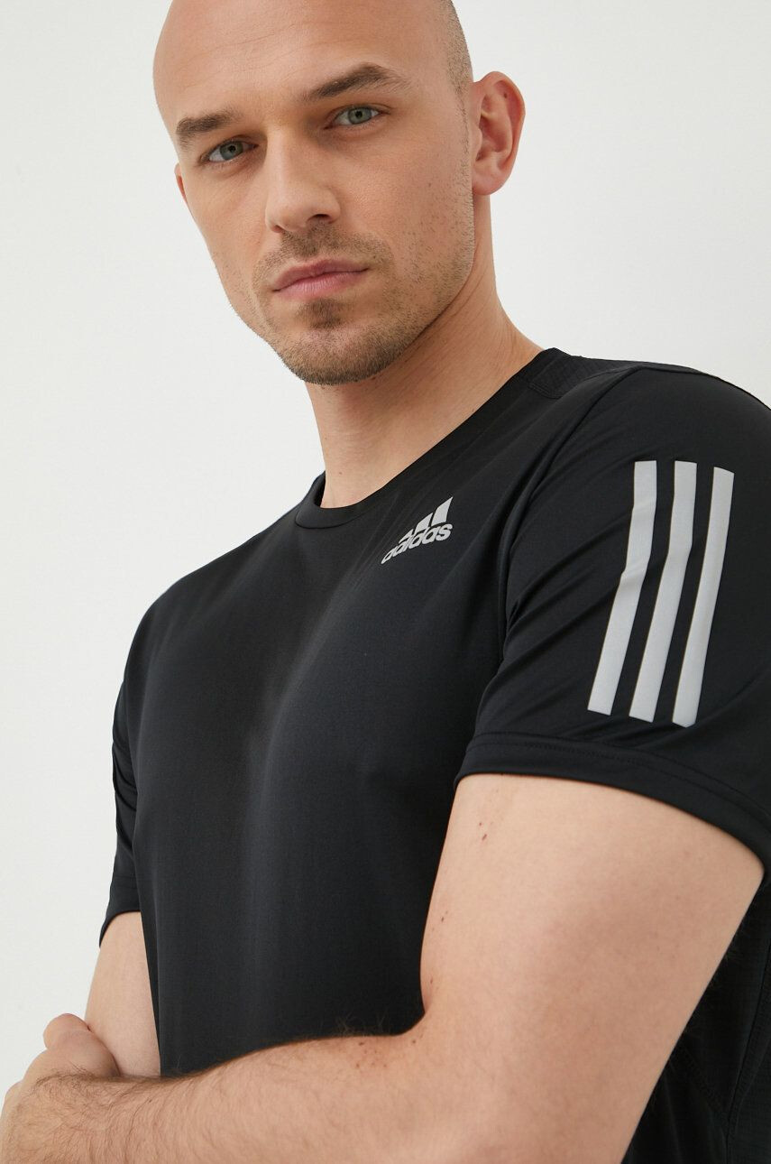 adidas Performance Тениска за бягане Own The Run в черно с принт - Pepit.bg