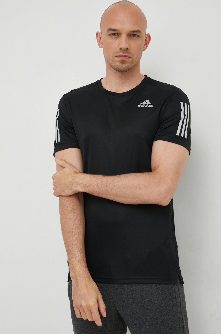 adidas Performance Тениска за бягане Own The Run в черно с принт - Pepit.bg