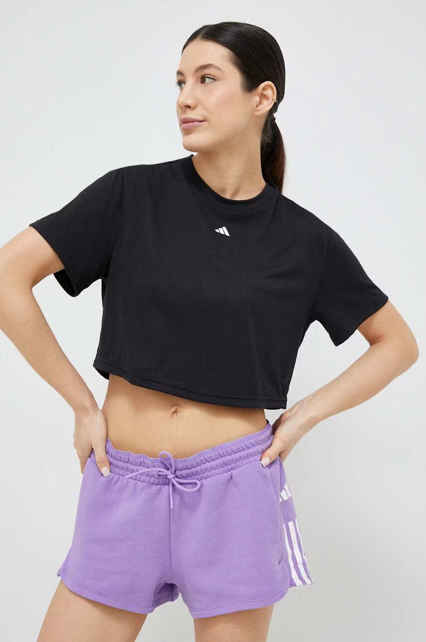 adidas Performance Тениска за йога Studio в черно - Pepit.bg