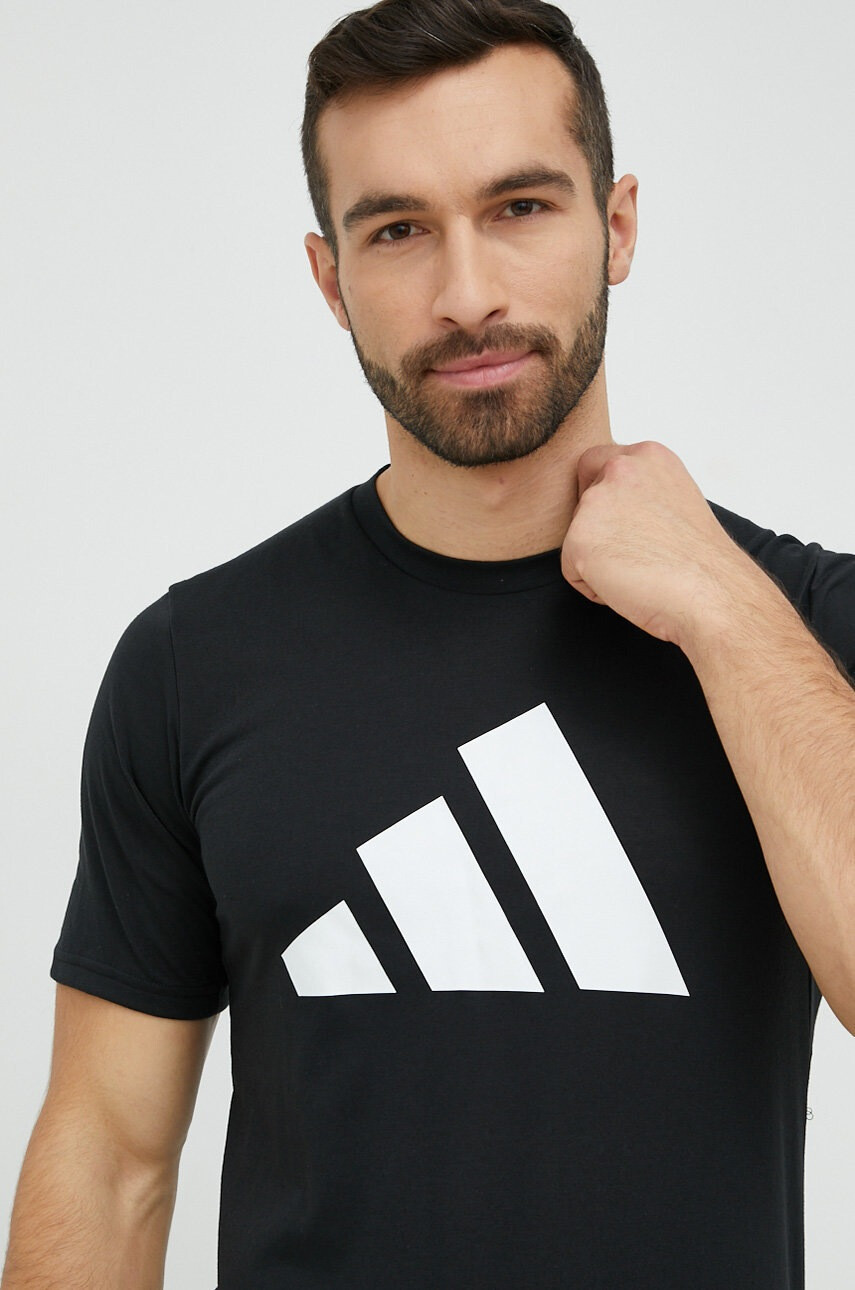 adidas Performance Тениска за трениране в черно с принт - Pepit.bg