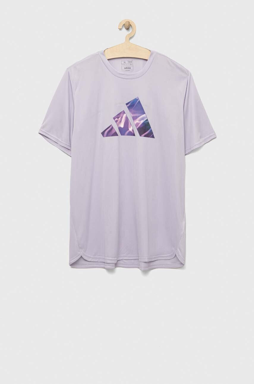 adidas Performance Тениска за трениране Designed for Movement в лилаво с принт - Pepit.bg