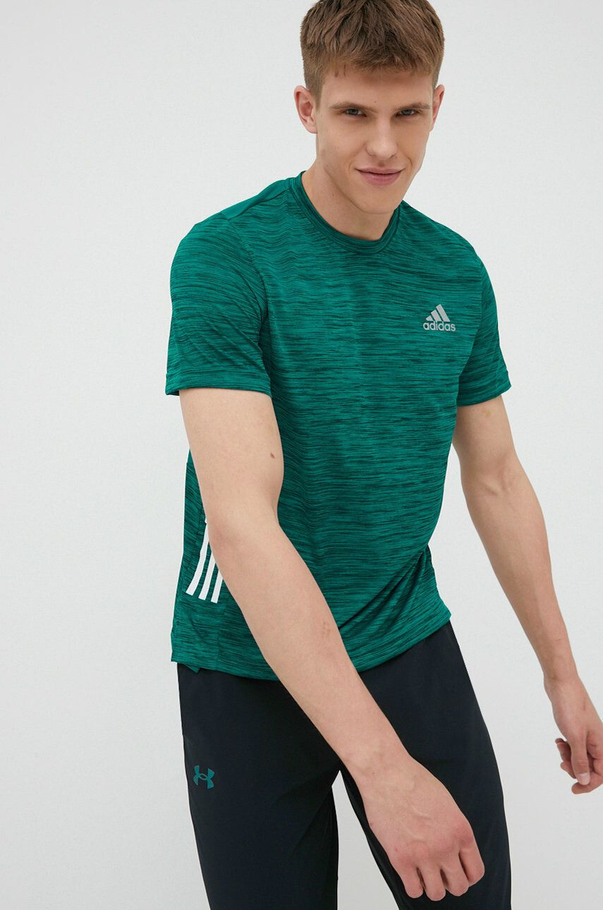 adidas Performance Тениска за трениране HC3332 в зелено меланж на - Pepit.bg