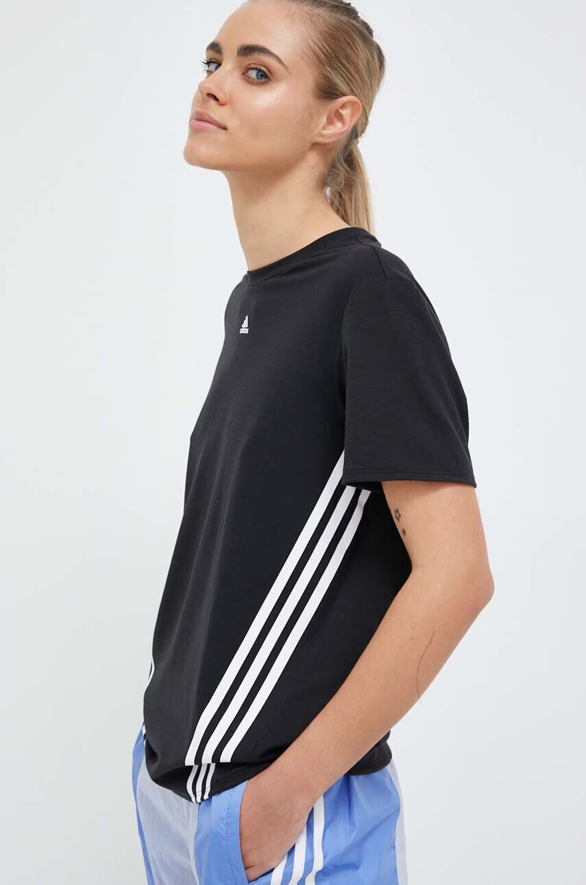 adidas Performance Тениска за трениране Train Icons 3-Stripes в черно - Pepit.bg