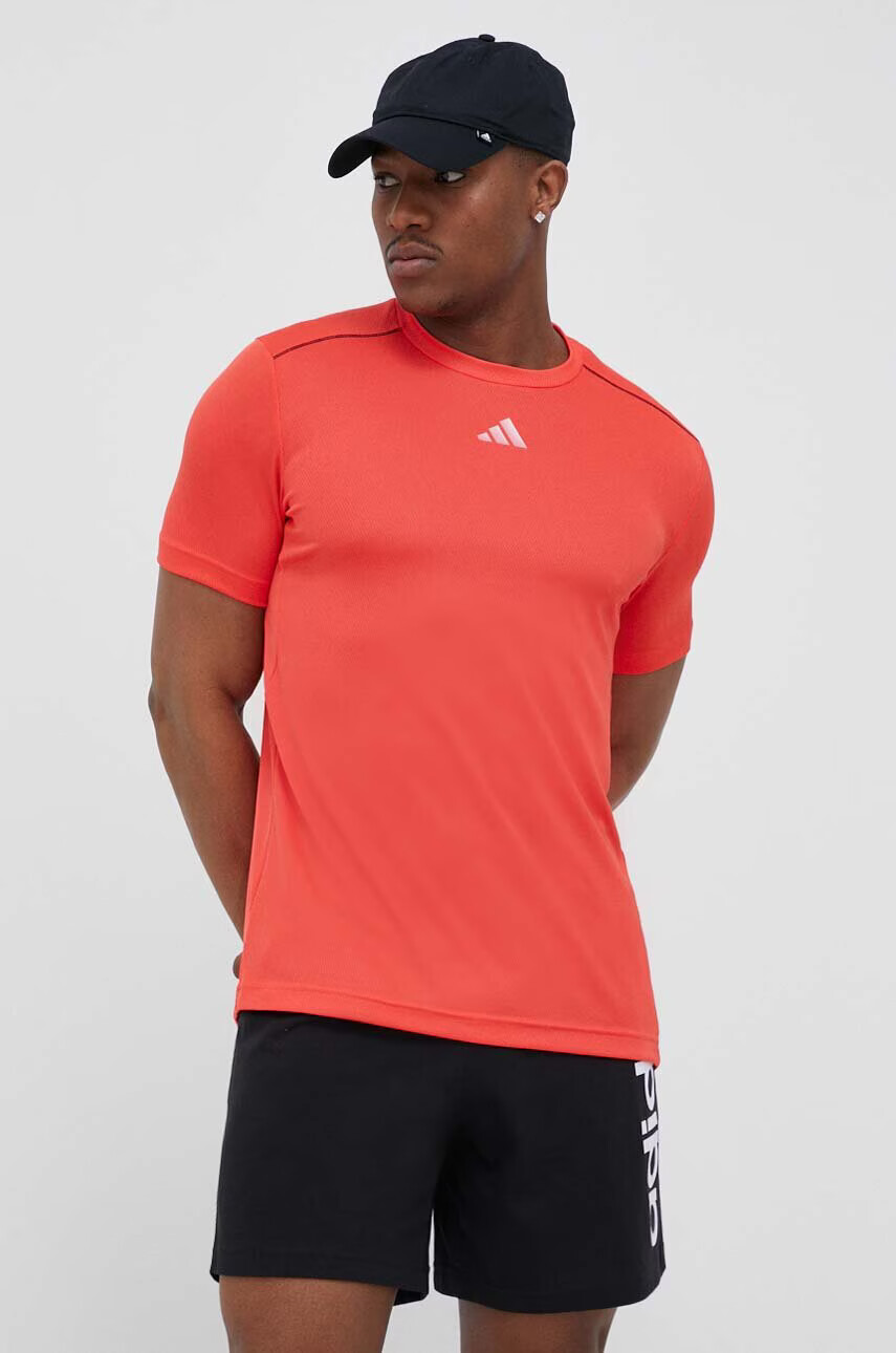 adidas Performance Тениска за трениране Workout Base в червено с принт - Pepit.bg
