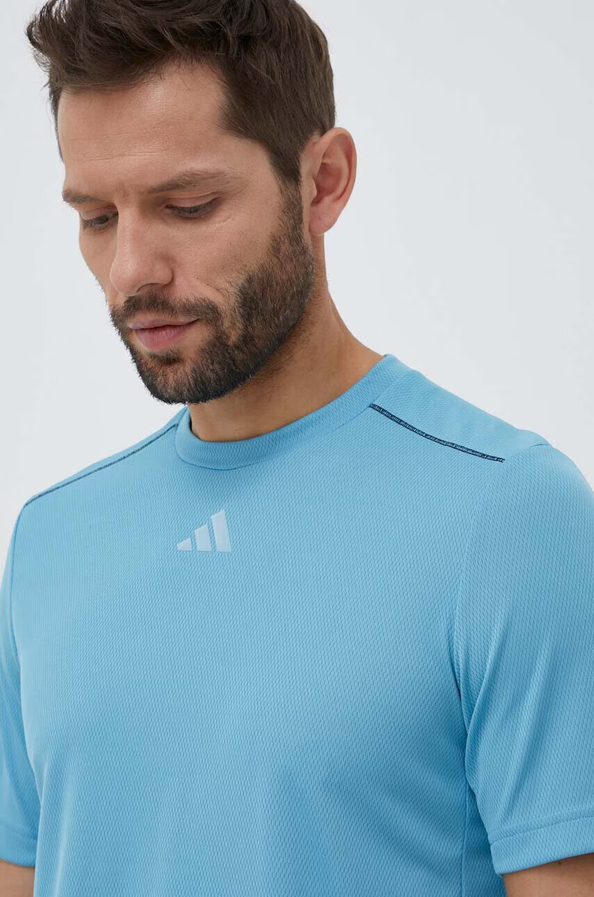 adidas Performance Тениска за трениране Workout Base Logo в синьо с принт - Pepit.bg