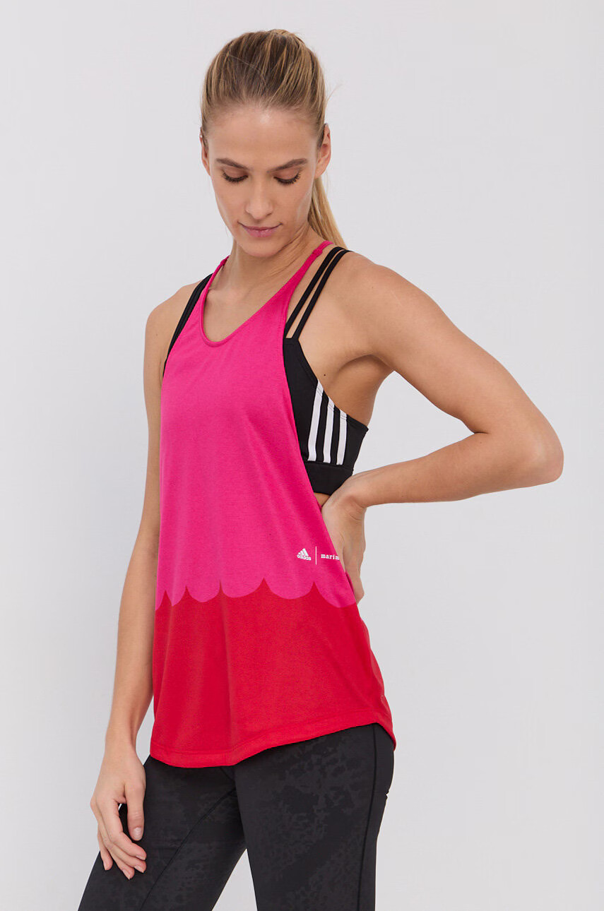 adidas Performance Топ x Marimekko H16927 дамски в лилаво - Pepit.bg