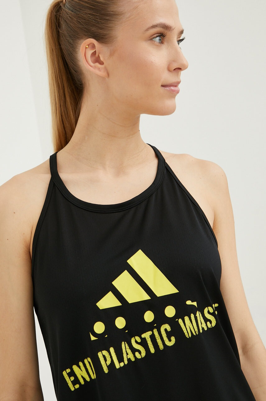 adidas Performance Топ за бягане Run For The Ocean в черно - Pepit.bg