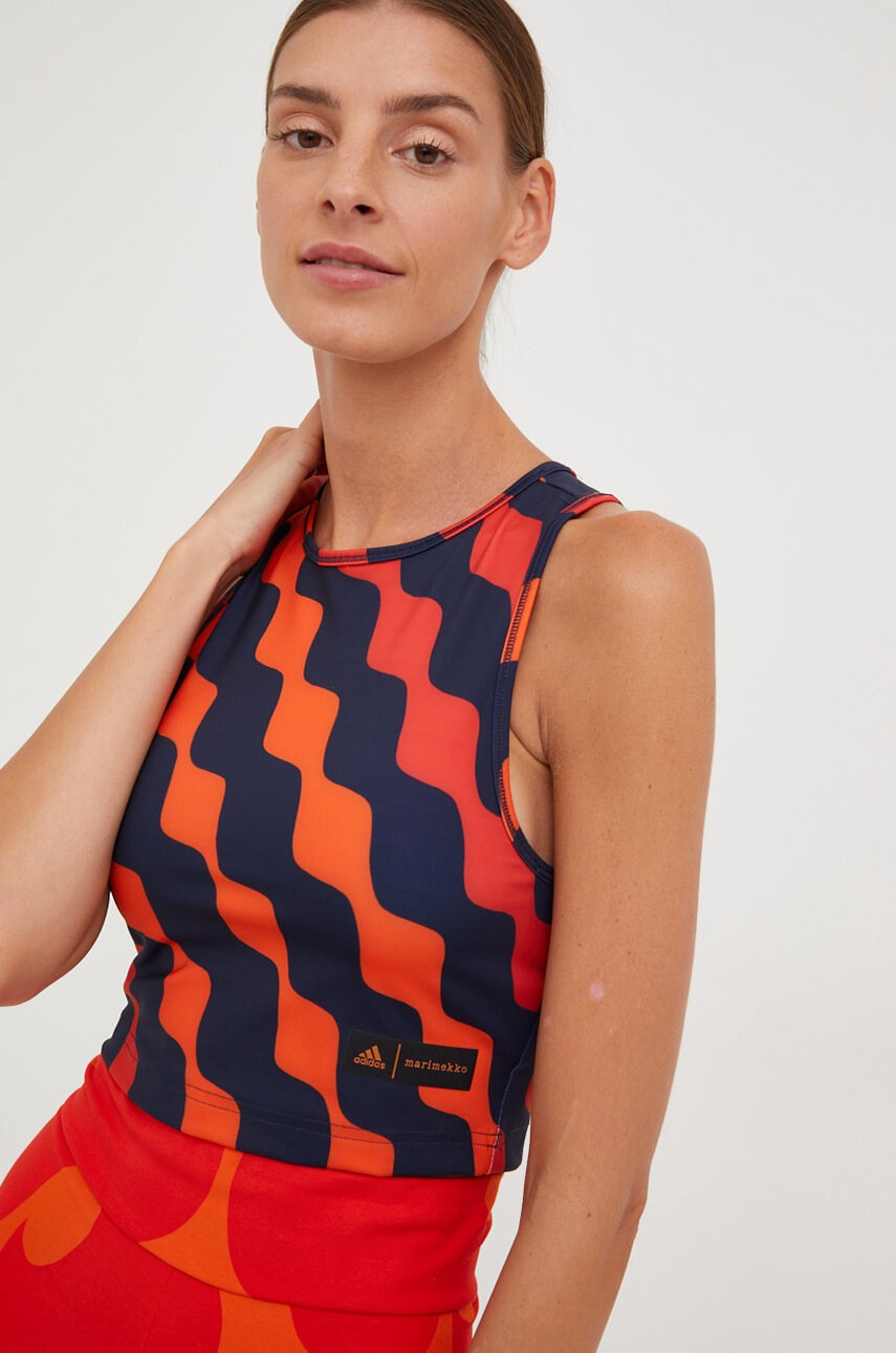 adidas Performance Топ за трениране Marimekko в тъмносиньо - Pepit.bg