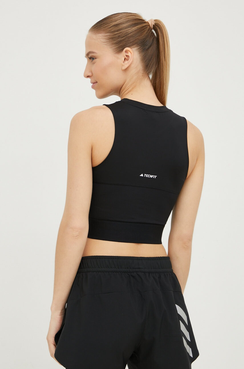 adidas Performance Топ за трениране Techfit в черно - Pepit.bg