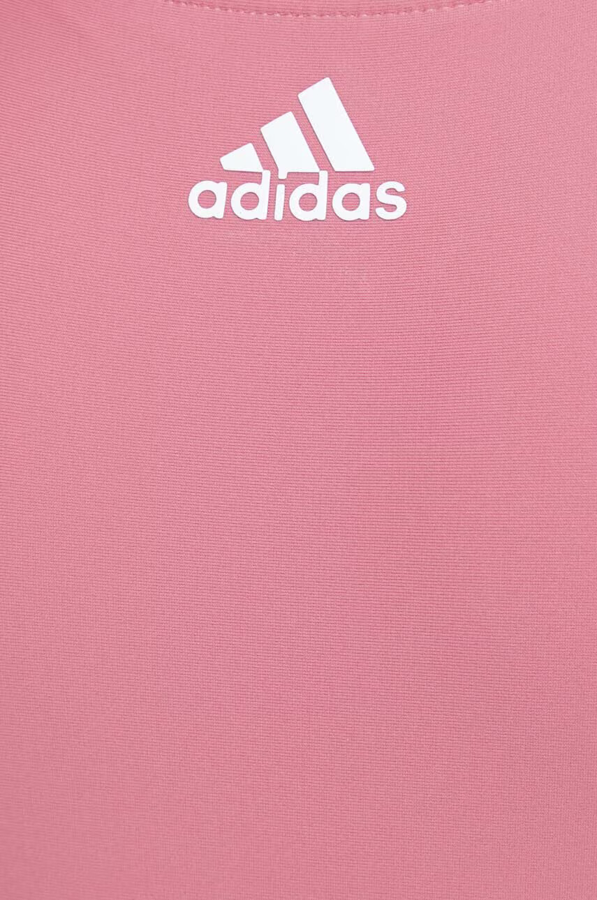 adidas Performance Цял бански 3-Stripes в розово с мека чашка - Pepit.bg