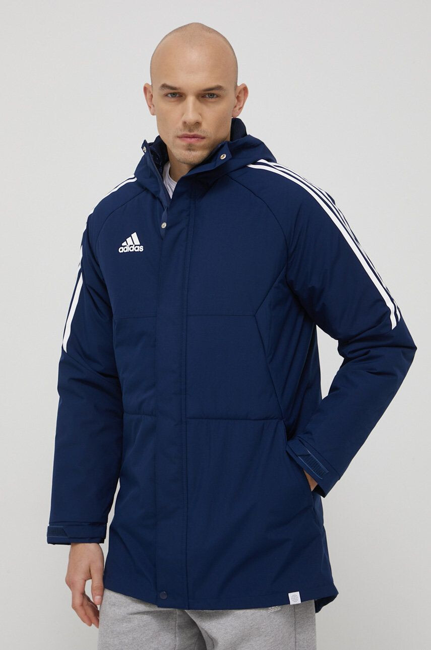 adidas Performance Яке за трениране Condivo 22 HA6254 в тъмносиньо със зимна изолация - Pepit.bg