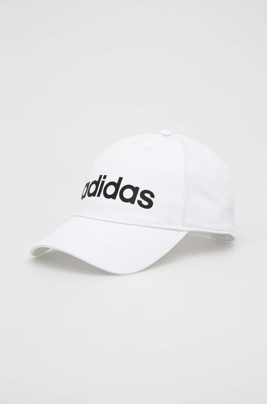 adidas Шапка с козирка в бяло с принт - Pepit.bg