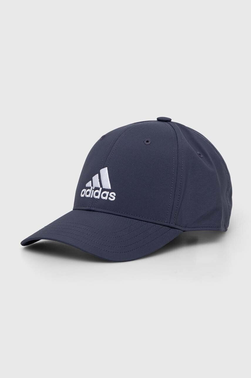 adidas Шапка с козирка в синьо с апликация - Pepit.bg