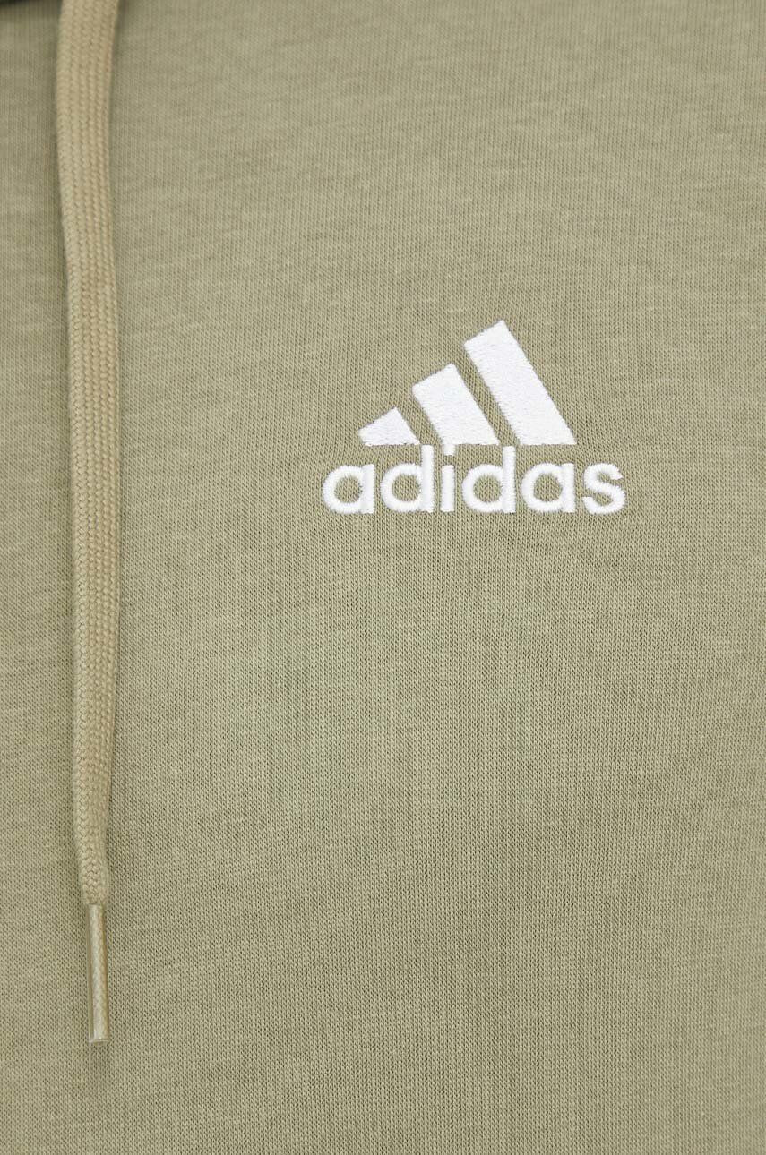 adidas Суичър в зелено с качулка с изчистен дизайн - Pepit.bg