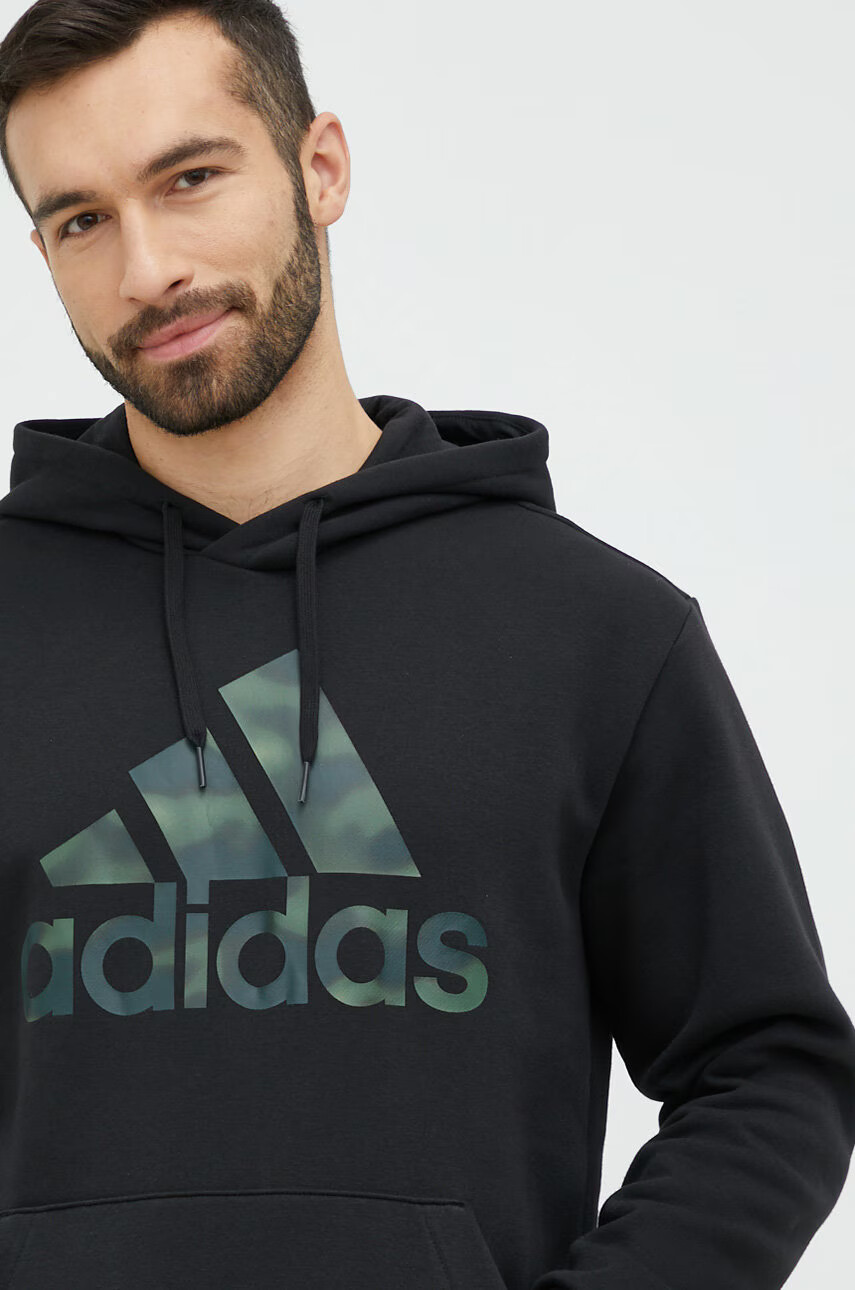 adidas Суичър в черно с апликация - Pepit.bg